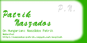 patrik naszados business card